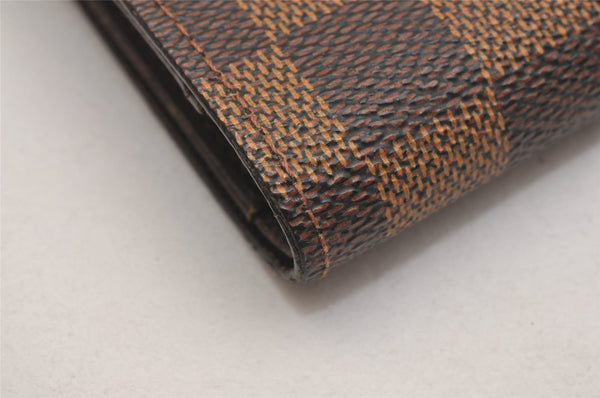 Auth Louis Vuitton Damier Porte Monnaie Billets Viennois Wallet N61664 LV 6339J