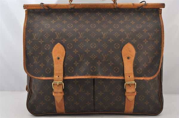 Auth Louis Vuitton Monogram Sac Chasse 2Way Shoulder Boston Bag M41140 LV 6339K