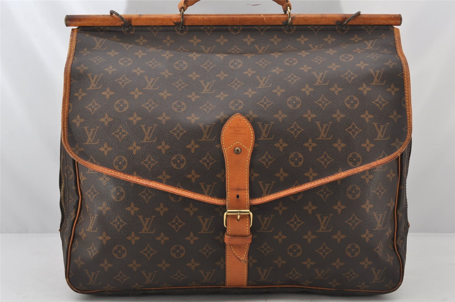 Auth Louis Vuitton Monogram Sac Chasse 2Way Shoulder Boston Bag M41140 LV 6339K