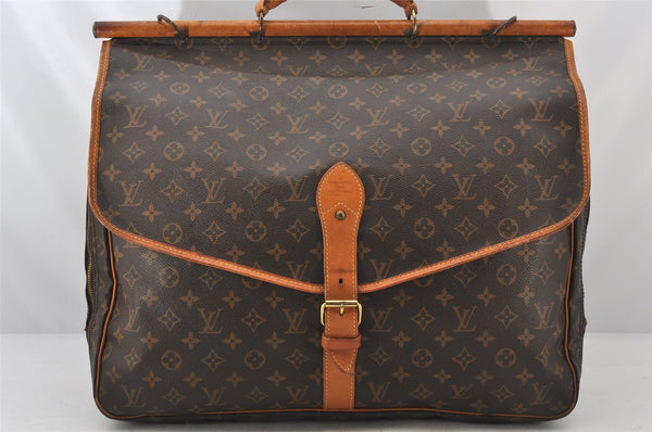 Auth Louis Vuitton Monogram Sac Chasse 2Way Shoulder Boston Bag M41140 LV 6339K