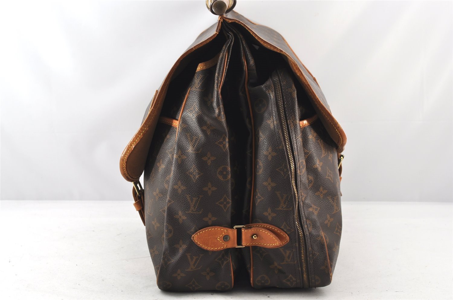 Auth Louis Vuitton Monogram Sac Chasse 2Way Shoulder Boston Bag M41140 LV 6339K
