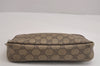 Authentic GUCCI Shoulder Cross Clutch Bag Purse GG PVC Leather Brown Junk 6340J