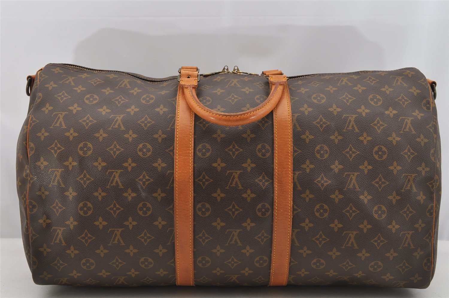 Authentic Louis Vuitton Monogram Keepall Bandouliere 55 M41414 Boston Bag 6341I