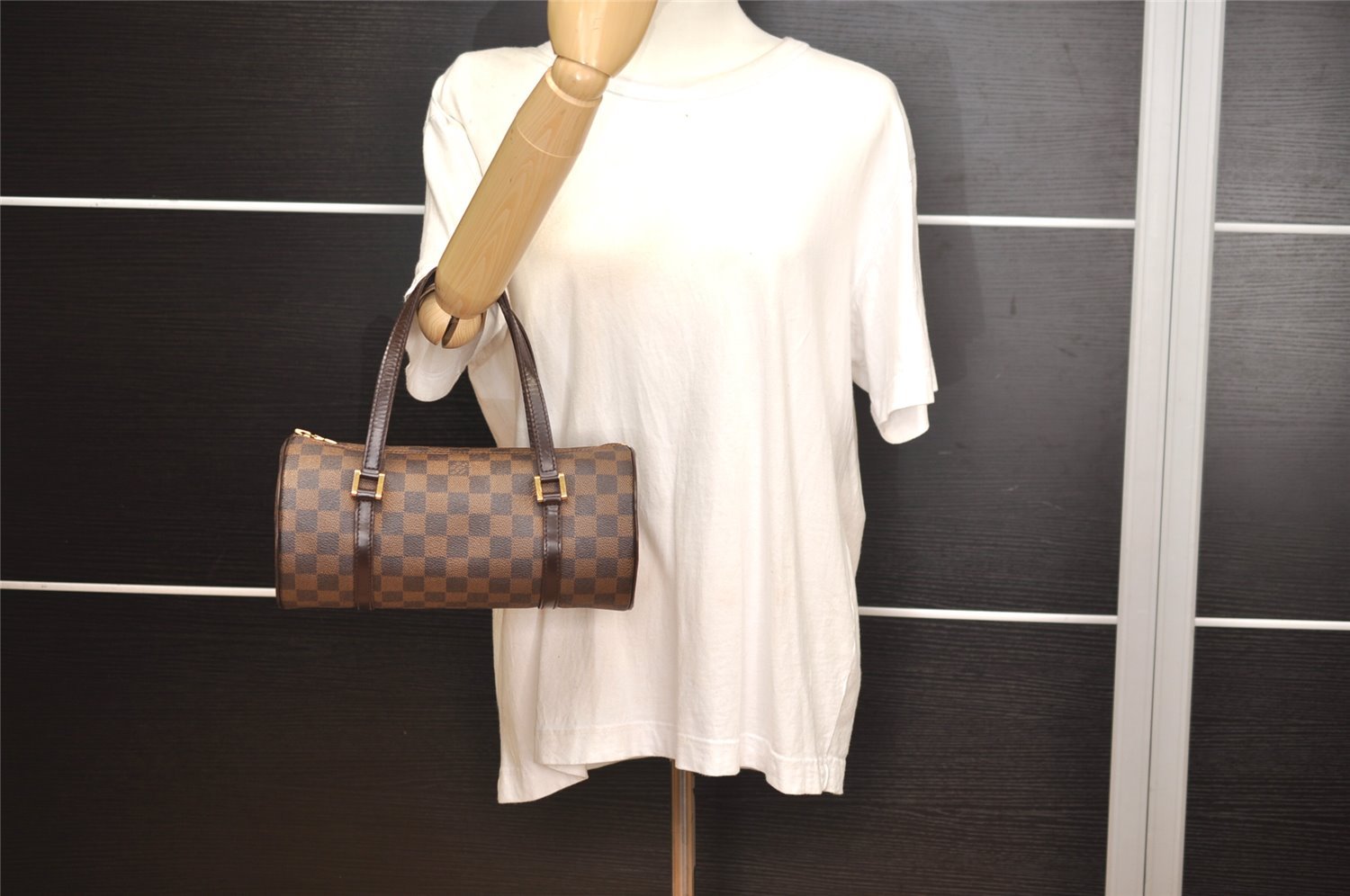 Authentic Louis Vuitton Damier Papillon 26 Hand Bag Purse N51304 LV 6341J