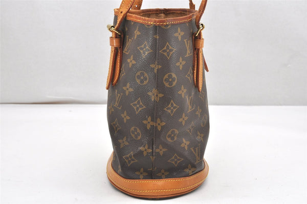 Authentic Louis Vuitton Monogram Bucket PM Shoulder Tote Bag M42238 Junk 6341K
