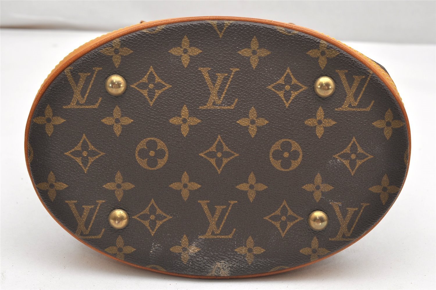 Authentic Louis Vuitton Monogram Bucket PM Shoulder Tote Bag M42238 Junk 6341K