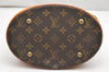 Authentic Louis Vuitton Monogram Bucket PM Shoulder Tote Bag M42238 Junk 6341K