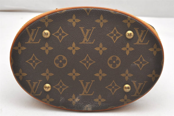 Authentic Louis Vuitton Monogram Bucket PM Shoulder Tote Bag M42238 Junk 6341K
