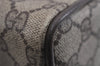 Authentic GUCCI Web Sherry Line Hand Boston Bag GG PVC Leather Brown 6342J