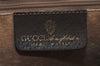 Authentic GUCCI Web Sherry Line Hand Boston Bag GG PVC Leather Brown 6342J