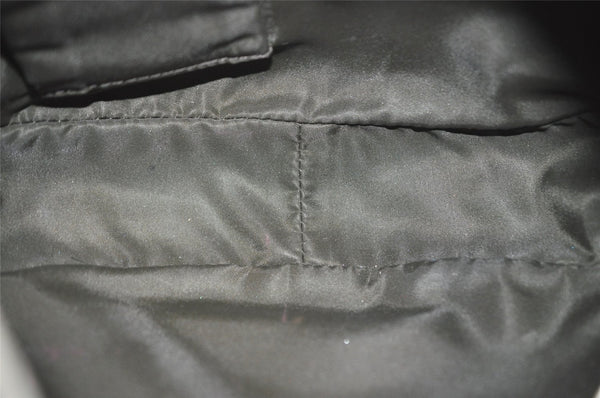 Authentic Christian Dior Trotter Shoulder Hand Bag Nylon Leather Beige CD 6343I