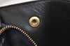 Authentic CELINE Trapeze Medium 2Way Hand Bag Leather Suede Navy Junk 6345J