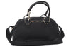 Authentic Christian Dior 2Way Shoulder Hand Bag Canvas Leather Black CD 6345K