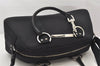 Authentic Christian Dior 2Way Shoulder Hand Bag Canvas Leather Black CD 6345K