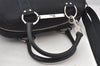 Authentic Christian Dior 2Way Shoulder Hand Bag Canvas Leather Black CD 6345K