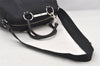 Authentic Christian Dior 2Way Shoulder Hand Bag Canvas Leather Black CD 6345K