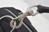 Authentic Christian Dior 2Way Shoulder Hand Bag Canvas Leather Black CD 6345K