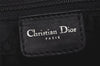 Authentic Christian Dior 2Way Shoulder Hand Bag Canvas Leather Black CD 6345K