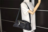 Authentic Christian Dior 2Way Shoulder Hand Bag Canvas Leather Black CD 6345K