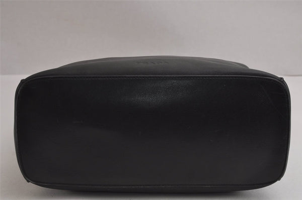 Authentic PRADA Vintage Leather Shoulder Bag Purse Black 6346J