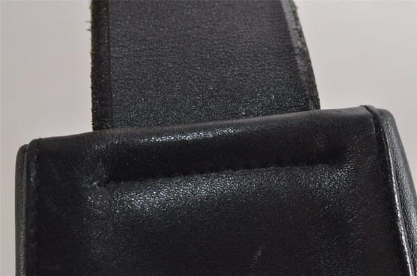 Authentic PRADA Vintage Leather Shoulder Bag Purse Black 6346J