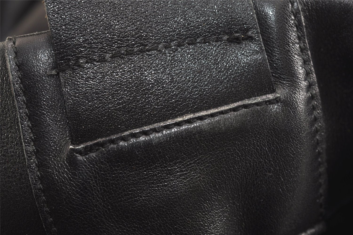 Authentic PRADA Vintage Leather Shoulder Bag Purse Black 6346J