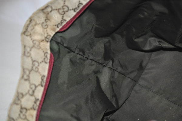 Authentic GUCCI Shoulder Hand Tote Bag GG Canvas Leather 131230 Beige 6347I