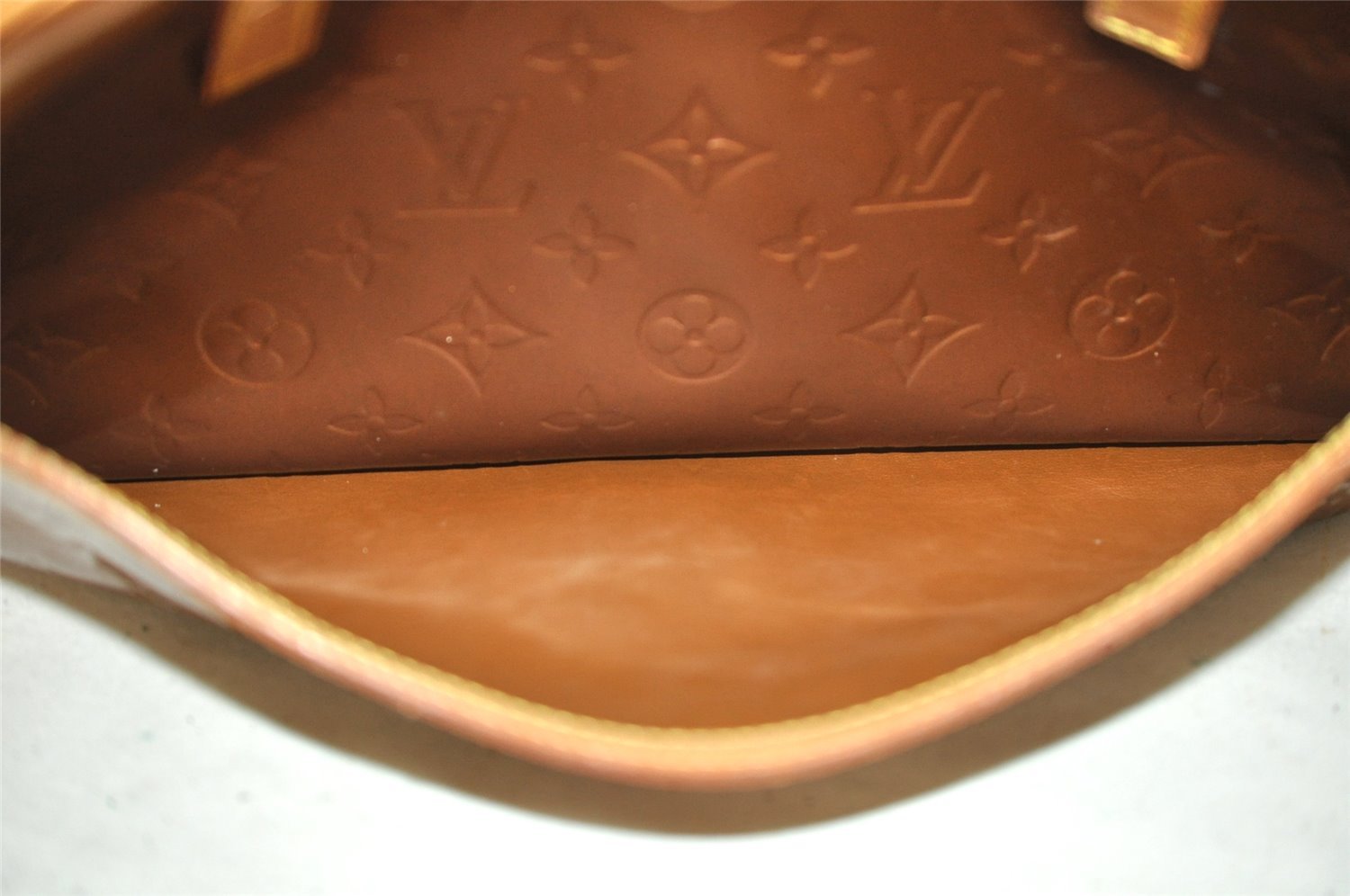 Authentic Louis Vuitton Vernis Tompkins Square Hand Bag Brown M91103 LV 6348I