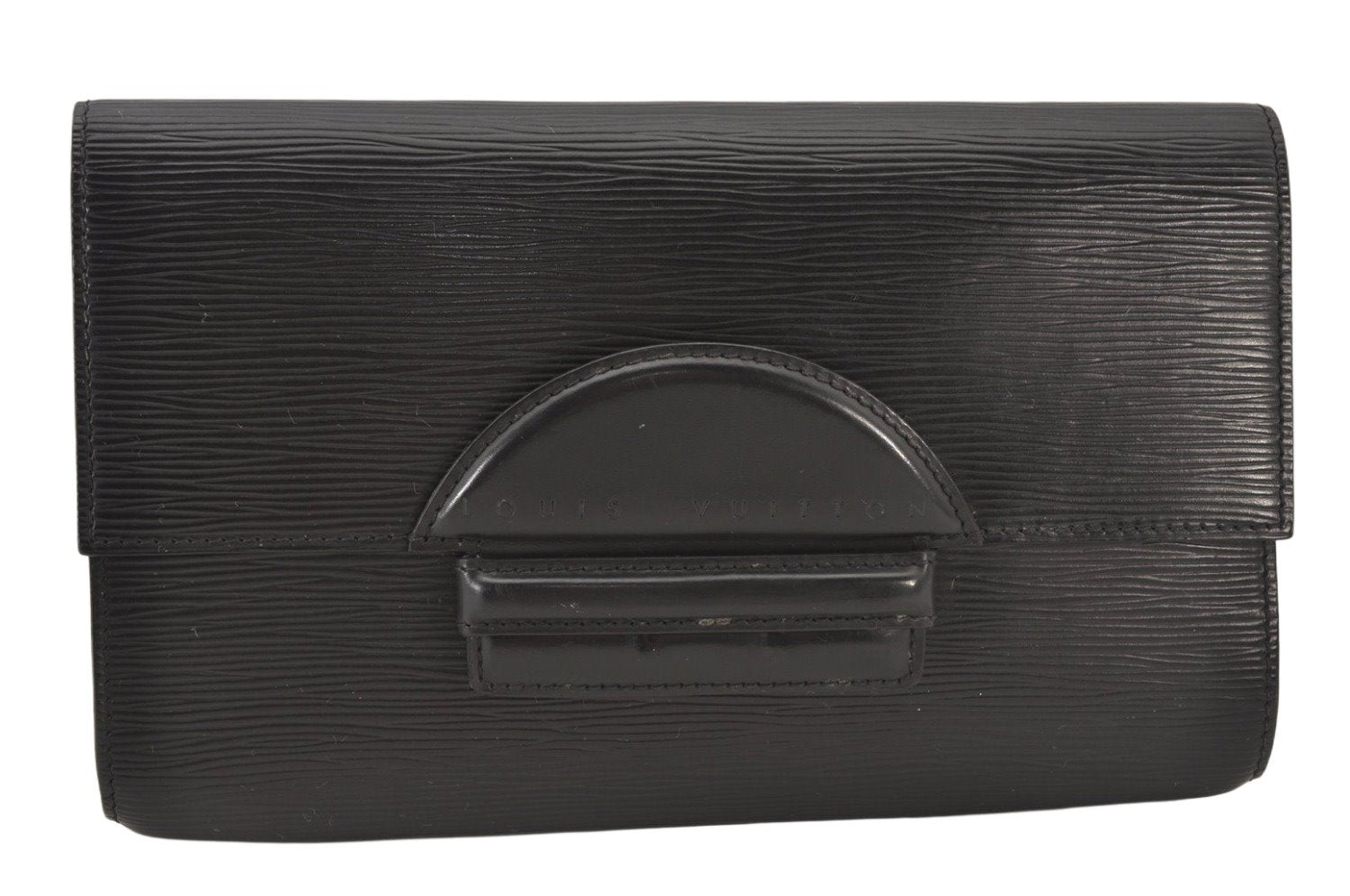 Authentic Louis Vuitton Epi Chaillot Clutch Hand Bag Purse Black M52532 LV 6348K