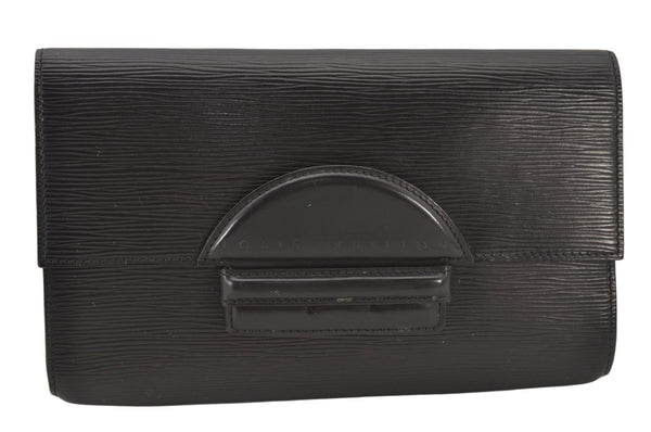 Authentic Louis Vuitton Epi Chaillot Clutch Hand Bag Purse Black M52532 LV 6348K