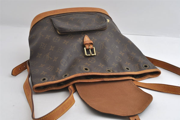 Authentic Louis Vuitton Monogram Montsouris MM Backpack M51136 LV 6350I