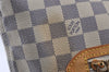 Authentic Louis Vuitton Damier Azur Saleya GM Shoulder Tote Bag N51184 LV 6351I