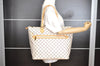 Authentic Louis Vuitton Damier Azur Saleya GM Shoulder Tote Bag N51184 LV 6351I