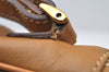 Authentic GUCCI Vintage Clutch Hand Bag Purse GG Canvas Leather Brown 6352J