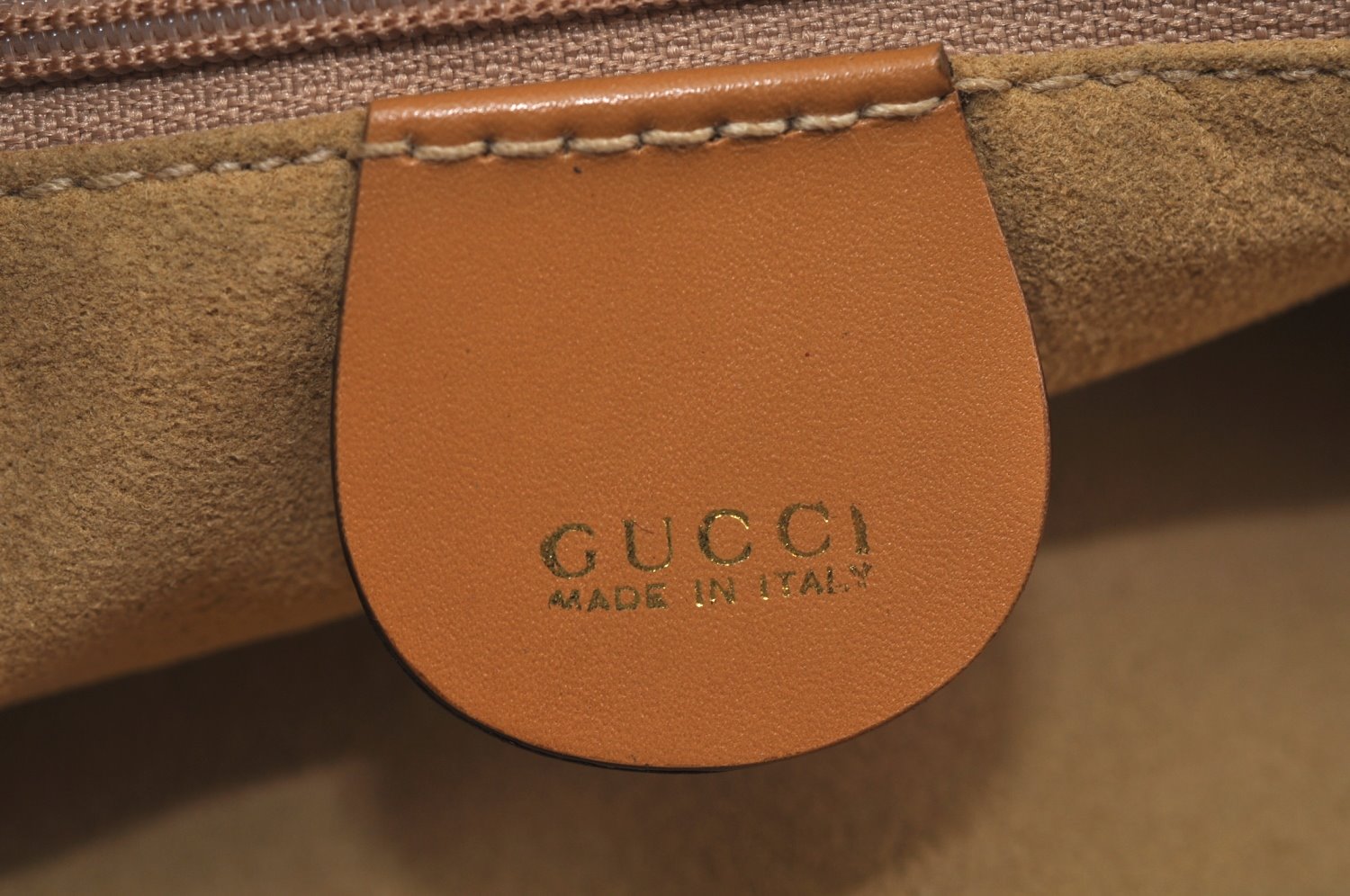 Authentic GUCCI Vintage Clutch Hand Bag Purse GG Canvas Leather Brown 6352J