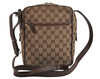 Authentic GUCCI Shoulder Cross Body Bag GG Canvas Leather 031362 Brown 6354J