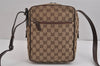 Authentic GUCCI Shoulder Cross Body Bag GG Canvas Leather 031362 Brown 6354J