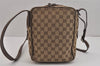 Authentic GUCCI Shoulder Cross Body Bag GG Canvas Leather 031362 Brown 6354J