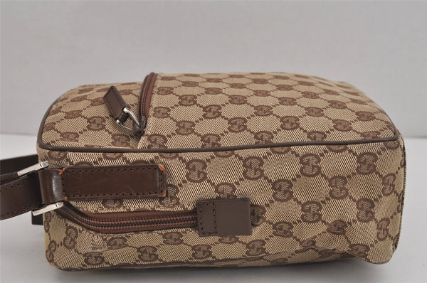 Authentic GUCCI Shoulder Cross Body Bag GG Canvas Leather 031362 Brown 6354J