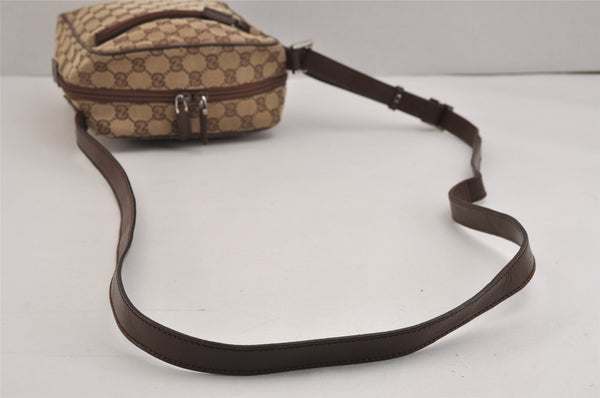 Authentic GUCCI Shoulder Cross Body Bag GG Canvas Leather 031362 Brown 6354J