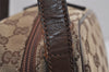 Authentic GUCCI Shoulder Cross Body Bag GG Canvas Leather 031362 Brown 6354J