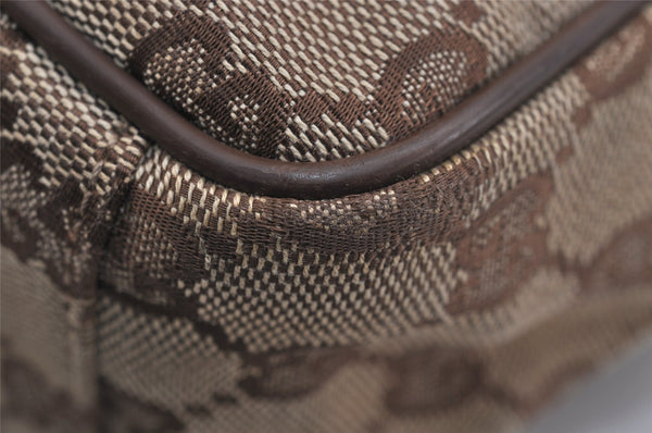 Authentic GUCCI Shoulder Cross Body Bag GG Canvas Leather 031362 Brown 6354J