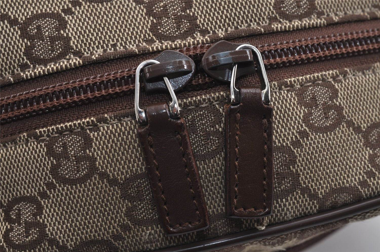 Authentic GUCCI Shoulder Cross Body Bag GG Canvas Leather 031362 Brown 6354J