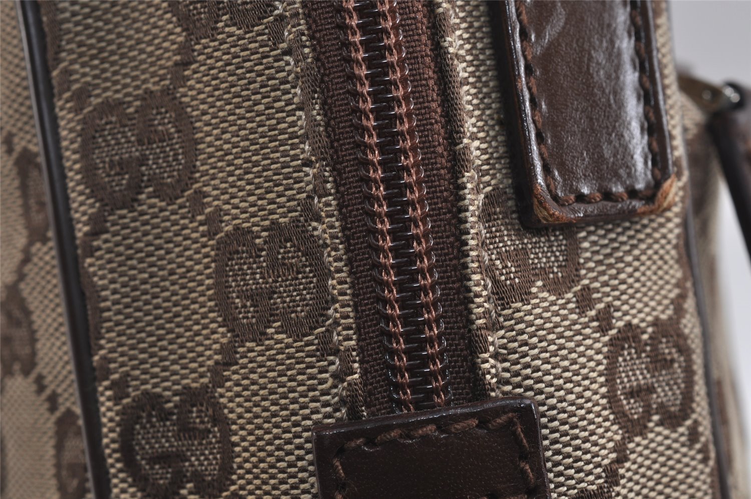 Authentic GUCCI Shoulder Cross Body Bag GG Canvas Leather 031362 Brown 6354J