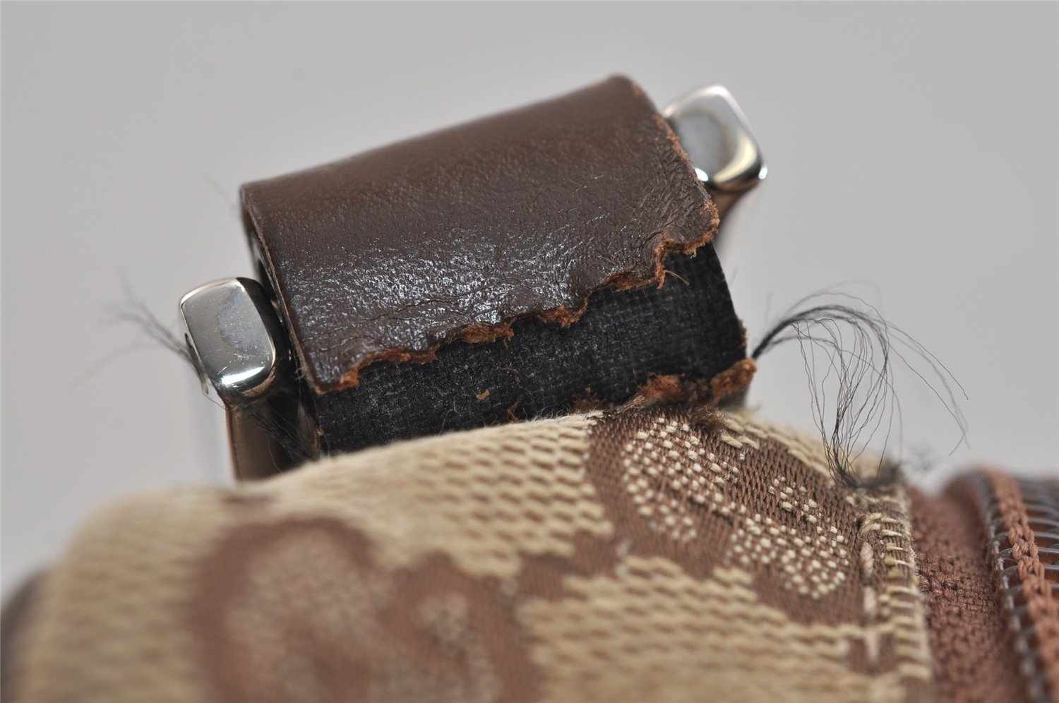 Authentic GUCCI Shoulder Cross Body Bag GG Canvas Leather 031362 Brown 6354J