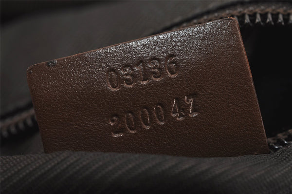 Authentic GUCCI Shoulder Cross Body Bag GG Canvas Leather 031362 Brown 6354J