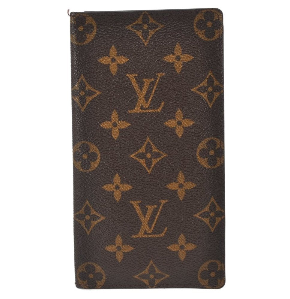 Authentic Louis Vuitton Monogram Porte Valeurs Cartes Credit M61823 Wallet 6355K