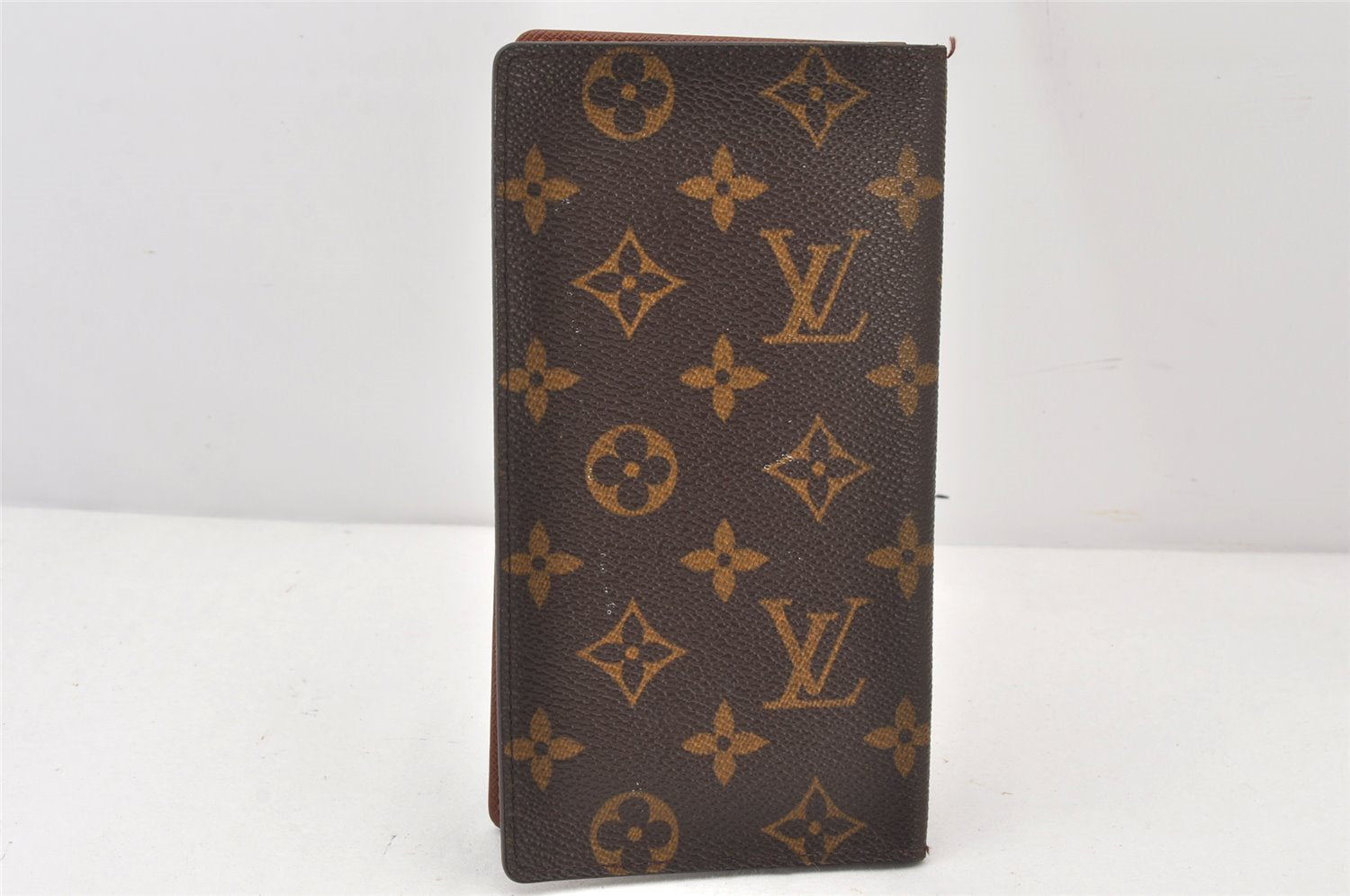 Authentic Louis Vuitton Monogram Porte Valeurs Cartes Credit M61823 Wallet 6355K