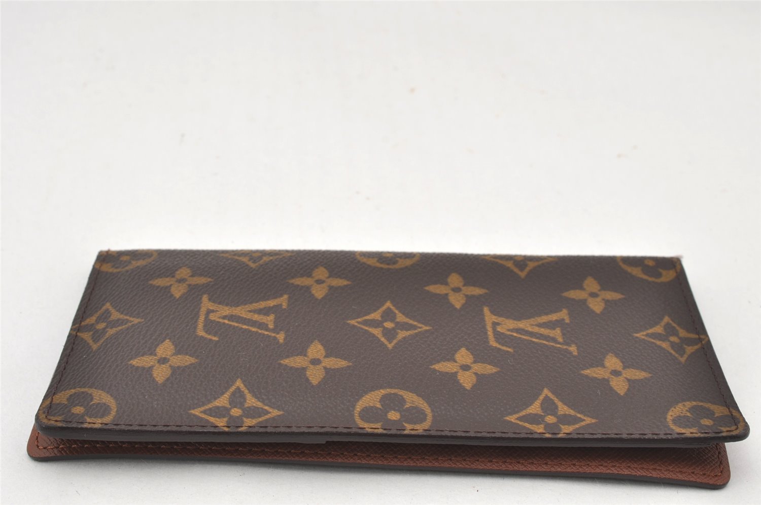 Authentic Louis Vuitton Monogram Porte Valeurs Cartes Credit M61823 Wallet 6355K