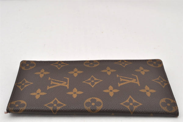 Authentic Louis Vuitton Monogram Porte Valeurs Cartes Credit M61823 Wallet 6355K